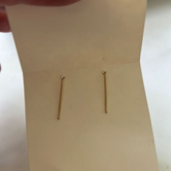 Fern Hollow antique gold beaded watering can dangle earrings NEW - Picture 4 of 4